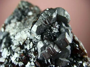 BOURNONITE * METALLIC BRIGHT CRYSTALS + SPHALERITE * SUPER ! Les Malines, FRANCE - Picture 1 of 12