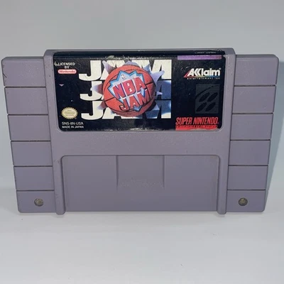 NBA Jam (Super Nintendo Entertainment System, 1994) Cartridge Only Tested Works - Image 1 of 4