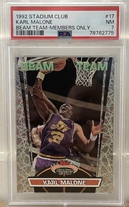 1992 Stadium Club Members Only Beam Team #17 Karl Malone PSA 7 - Picture 1 of 2