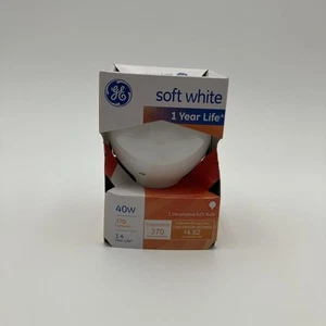 GE 40W Soft White Decorative Light Bulb G25 Medium Base 1500 Hours 1 Year Bulb - Picture 1 of 3