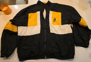 Vintage Sahara Iowa Hawkeyes Stepp Windbreaker Jacke XL schwarz gelb NCAA 90s - Bild 1 von 7
