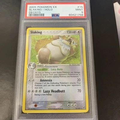 Pokemon Slaking EX Deoxys Holo Rare #15 PSA 9 Mint - Image 1 of 3