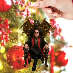 Ozzy Osbourne individuelle Form 2D flach gedruckt Acryl Ornament Weihnachten für Fans - Bild 1 von 4