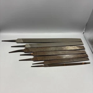 Nicholson File Set Of 7 Mill Bastard, Flat Bastard & Slim Taper - Picture 1 of 11