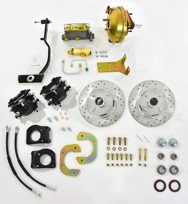 Ford Mustang 1967-1970 conversión de freno de disco delantero eléctrico 4 orejetas 6 cilindros  Foto 1 de 4