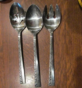 * Blumenmotiv/Dänische Mode Edelstahl Stanley Roberts Rogers Silberbesteck Servieren - Bild 1 von 1