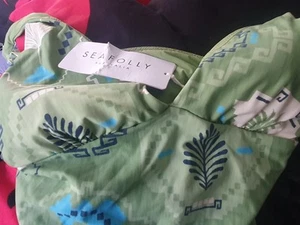 SEAFOLLY One Shoulder Stripe Onepiece Swimsuit Size 12 - Picture 1 of 4
