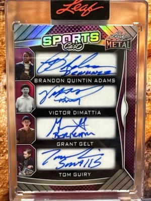 The Sandlot 2025 Leaf Metal Sports Cast 8 autos de actores de fundición numerados 4/5 Foto 1 de 2