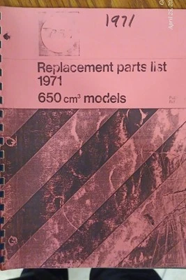 Lista de piezas de repuesto de motocicleta BSA 1971 650 modelos Thunderbolt Scrambler Foto 1 de 3