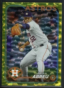 2024 Topps Series 2 Bryan Abreu #438 Yellow Cracked Foil   /50 - Picture 1 of 2