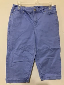 Gloria Vanderbilt Denim Short Womens Size 8 Amanda Skimmer Mid Rise Light Wash - Picture 1 of 4