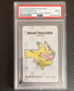 PSA 9 Pokemon Card WC23 PIKACHU WCS YOKOHAMA EXCLUSIVE BEAR WALKER Limited 500 - Picture 1 of 4