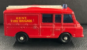 1966 Lesney Matchbox Land Rover Fire Truck #57 VTG Kent Fire Brigade HIGH GRADE! - Picture 1 of 6