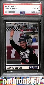 1991 Tracks Racing Nascar #1 Jeff Gordon RC Rookie HOF PSA 8 NM-MT 9664 - Bild 1 von 4