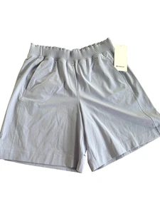 Lululemon Stretch Woven Ruffle-Waist HR Short 9" Lavender Frost LARGE New NWT - Picture 1 of 8
