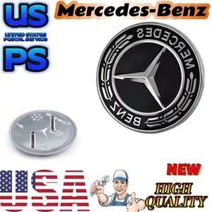 FOR MERCEDES BENZ CLK CLS E ML GL FRONT HOOD BADGE BLACK EMBLEM A2078170316 - Foto 1 di 7