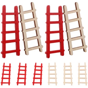 10 pezzi mini scala in legno ornamento legno artigianato scala decorazione mini scala casa fai da te - Foto 1 di 12