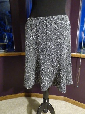 FALDA DE FONDO ACAMPANADA GRIS DE LA OFICINA GÓTICA DE 89TH & MADISON CON PECULIAR CAMPESINA BOHO XL Foto 1 de 4