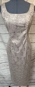 Alex Evenings 2-Piece Evening Sequin/Lace Dress Sliver Size 10 - Picture 1 of 7