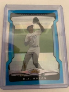 2009 Topps Finest Blue Refractor B.J. Upton 258/399 - Picture 1 of 2