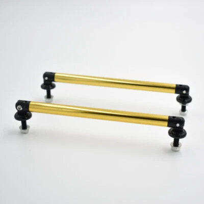 Universal Gold Aluminum Front Bumper Lip Splitter Strut Rod Support Bars 20CM — 第 1/4 张图片