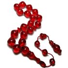 Rosaire rouge Subha belles perles vintage islamiques dhikr prière faites main 28 g musulman