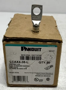 Panduit LCAX4-38-L Copper Lug Flex Standard Barrel (box of 11) - Picture 1 of 4