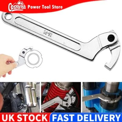 32-76mm Square Eng Adjustable Hook Wrench C Spanner Tools Motorcycle Suspension - Image 1 of 4