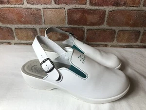 Fly Flot White Slip On Slide Clogs Comfort Shoes Women's Size 41 US 9.5 - Picture 1 of 6