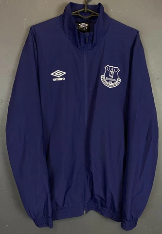 MEN UMBRO FC EVERTON JACKET TRAINING TRACK TOP SOCCER FOOTBALL BLUE SIZE L LARGE Cover
