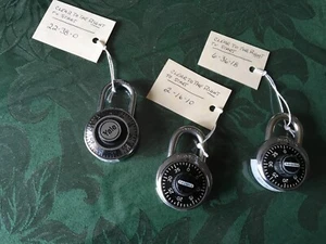 Lot Of 3 Combination Padlocks 2 Master 1 Yale Good Condition - Picture 1 of 2