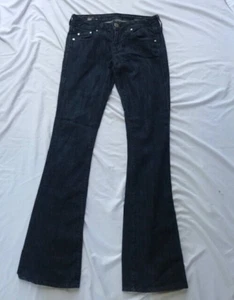 Jeans William Rast para mujer 26 BootCut solapa bolsillo lavado oscuro denim - Imagen 1 de 6