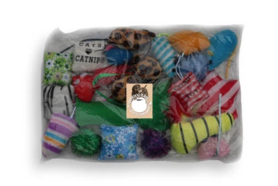 HDP Grab bag CATNIP 24 pieces cat kitty toys bag - Image 1 of 3