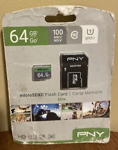 PNY Elite 64GB Class 10 U1 microSDXC Flash Memory Card