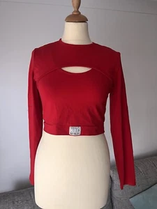H&M Red Fitness 2-Piece Top and Extreme Crop Top Set in M (Size 12) - New - Picture 1 of 15