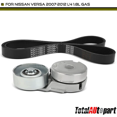 2x Kit de componentes de transmisión por correa Serpentine para Nissan Versa 2007 2008-2012 1,8 L GAS Foto 1 de 4