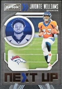 JAVONTE WILLIAMS 2021 PLAYBOOK NEXT UP ROOKIE INSERT RC No NXT-JWI BRONCOS - Picture 1 of 2