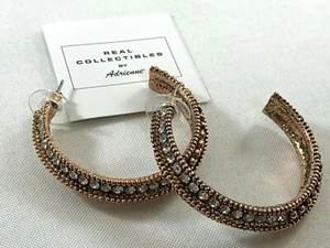  Adrienne Hoop Earrings Real Collectibles HSN - Picture 1 of 5