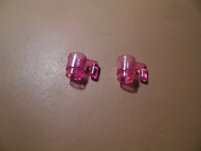 Lego Figuren Zubehör 2x Tasse Becher 3899 transparent pink fzn105 - Bild 1 von 2