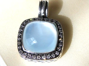$1550 DAVID YURMAN LARGE ALBION MOONQUARTZ DIAMOND ICE ENHANCER - Picture 1 of 4