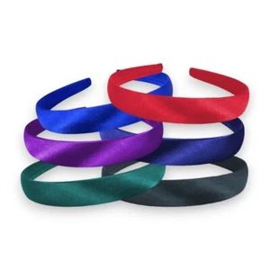 Diadema para el cabello con banda Alicia de satén biselada de 2 cm (0,8"). Escuela - Colores escolares - Imagen 1 de 11