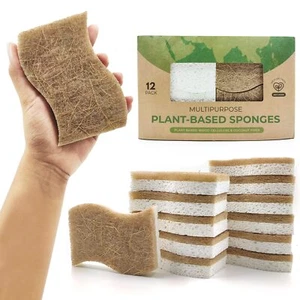 Natürlicher Küchenschwamm - biologisch abbaubare kompostierbare Cellulose und Kokosnuss-Scrubbe - Bild 1 von 8