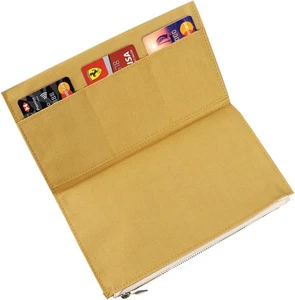 Bolsillo con cremallera de lona Moterm para viajeros tamaño estándar, lona-amarillo - Imagen 1 de 5