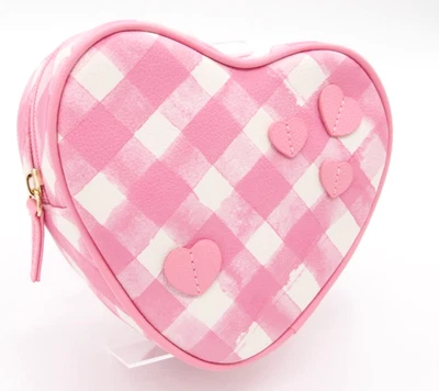 (1) Bolsa de Cosméticos Bath & Body Works Rosa Branca GINGHAM Linda Nova - Imagem 1 de 4