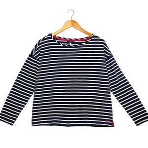 Joules Damen Größe 4 SMALL Langarmshirt Marineblau Weiß Streifen Baumwolle - Bild 1 von 7