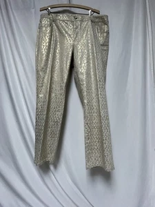 NEU Chicos Platinum Jeans Gr. 3 Gold Glitzer High Rise Five Pocket pflegeleicht - Bild 1 von 23