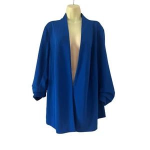 NYCC Blue Knit Blazer Jacket Size 1X - Picture 1 of 8