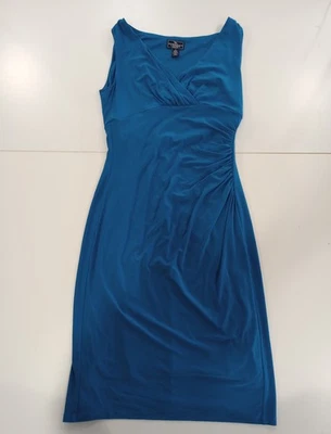 Vestido lápiz American Living para mujer 6 sin mangas ceñido al cuerpo cuello en V midi elástico Foto 1 de 4