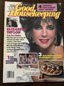 Good Housekeeping fashion March 1988 Elizabeth Taylor fashion recipes drugs - Picture 1 of 1