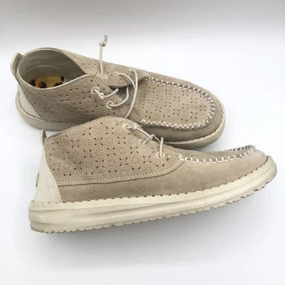 Hey Dude Women's Size 8 Wendy Mid Suede Boho Ivory Lightweight Comfort Shoes - Image 1 of 4